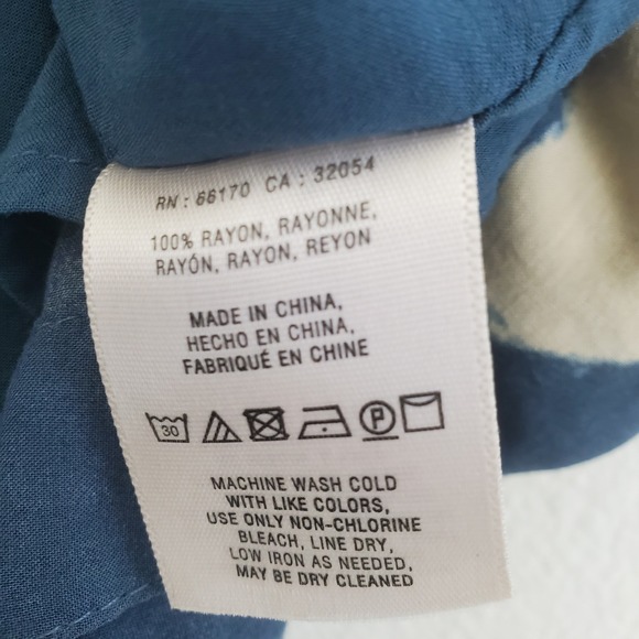 Maeve Anthropologie Women's Blue Sleeveless Batik Style Ikat Print Dress Size 2 - Picture 6 of 15